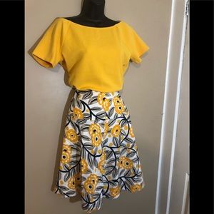Ann Taylor Multicolored skirt and top.